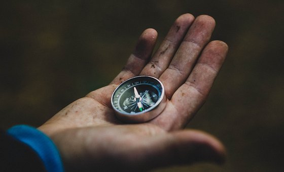 Compass, Hand, Travel, Direction, Hiking