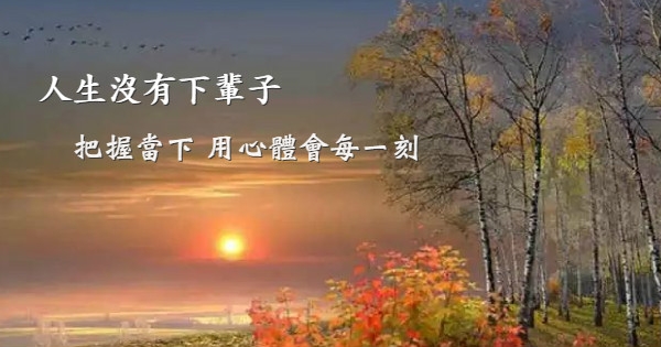 把握当下,用心体会每一刻!